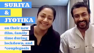 Suriya amp Jyotika interview with Rajeev Masand  Ponmagal Vandhal [upl. by Ipoillak]