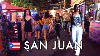 🇵🇷 SAN JUAN NIGHTLIFE DISTRICT PUERTO RICO 4K TOUR [upl. by Enneirda]