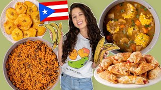 Eating Only Puerto Rican Food For A Day 🇵🇷 quesitos arroz con gandules sancocho  more [upl. by Cahra]