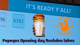 Popeyes opening day 🍔 🍔 at Rushden lakes [upl. by Najib]