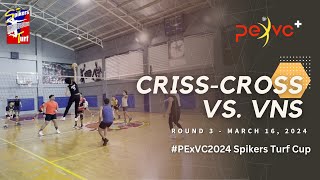 PExVC Spikers Turf Cup Round 3  CrissCross vs VNS [upl. by Alletneuq239]