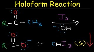 Haloform Reaction Mechanism With Methyl Ketones  Iodoform Test [upl. by Emirak]