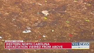 Western North Carolina devastation viewed from above [upl. by Angele]