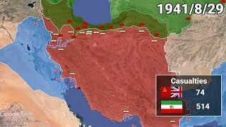 AngloSoviet invasion of Persia in 1 minute [upl. by Annirac626]