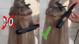 How to curl hair with flat iron Curls tutorial [upl. by Ayn816]