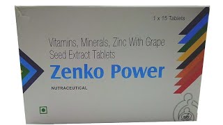 Vitamins Minerals and Zinc Tablet  Zenko Power Tablet in Hindi [upl. by Samira]