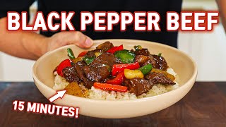 The Easiest Beef Stir Fry You Can Eat Everyday l Black Pepper Beef in 15 Minutes [upl. by Ruhtracam]