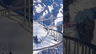 Mountain bridge snow cloud shorts nature travel adventure explore mrdear [upl. by Rosamond14]