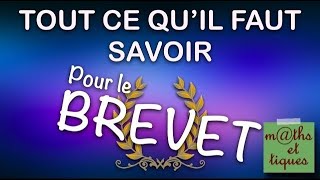 BREVET  TOUT ce quil faut savoir en maths  CONSEILS [upl. by Blackwell]