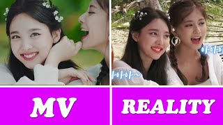 TWICE 트와이스 ✪Dance The Night Away✪ MV VS Reality Esub [upl. by Mano]