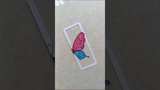 DIY butterfly bookmark 🦋✨🫶🏻💕 artsyjayas art shorts [upl. by Madison]