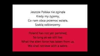 HYMN POLSKI  NATIONAL ANTHEM OF POLAND lyrics [upl. by Tatiana]