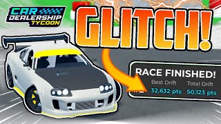 How To Do The DRIFT POINTS GLITCH In Roblox Car Dealership Tycoon [upl. by Coady767]