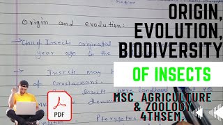 Insect origin and evolution biodiversity  Principles of applied entomology and msc zoology4th sem [upl. by Asle]