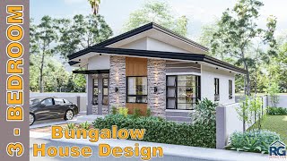 3Bedroom Bungalow House Design 1000 x 800 m [upl. by Acceber961]