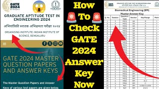 How to download🔥 gate 2024 answer key😱Gate 2024 official answer key out now🚨Gate 2024 answer sheet [upl. by Damahom699]