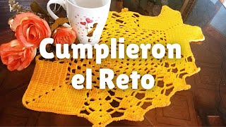 Ellas cumplieron el reto de los individuales a crochet [upl. by Volkan]