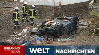 UNWETTERKATASTROPHE Jahrhundertflut erschüttert ganz Deutschland  WELT Newsstream [upl. by Gerald]