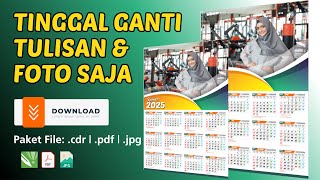 Template Kalender 2025 1 Lembar 12 Bulan Fixed [upl. by Ecerahc]