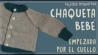 Chaqueta empezada por el cuello en dos colores [upl. by Etnahsa97]