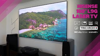 Hisense Ultra Short Throw Projector L9G TriChroma 100Inch LaserTV Review [upl. by Nnylarej]