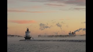 SeaSmoke Portland Maine Frigid Morning [upl. by Grunenwald]