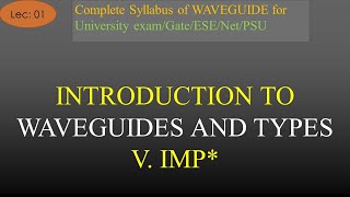 Introduction to waveguide and Types  Waveguide  R K Classes  Lec1  Join Telegram for PDF Notes [upl. by Nitsug]