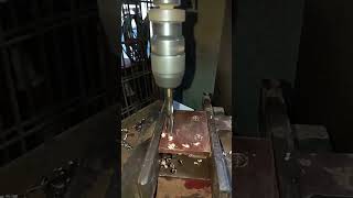 Drilling copper busbar [upl. by Nnylakcaj734]