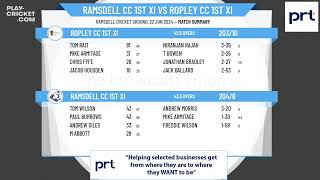 Ramsdell CC 1st XI v Ropley CC 1st XI [upl. by Bjork]