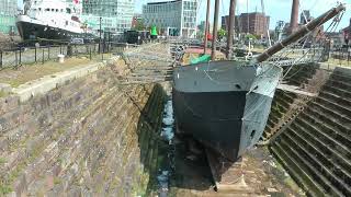 graving dock traditional dry dock on Canning Dock on historic waterfront in Liverpool UK 52123 [upl. by Ymirej870]