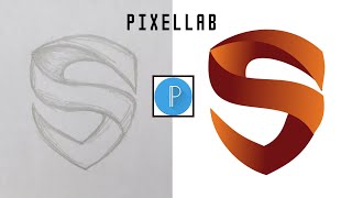 quotSquot Logo Design Pixellab  Pixellab Tutorial [upl. by Brownson669]