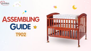 Tinnies Wooden Cot  Brown Cot  T902021  Assembling Guide [upl. by Nhepets137]