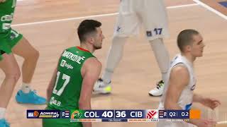 AdmiralBet ABA League 202324 highlights Round 13 Cedevita Olimpija – Cibona 22122023 [upl. by Enahsed]