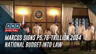 Marcos signs P576trillion 2024 national budget into law  ANC [upl. by Iclehc]