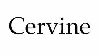 How to Pronounce Cervine [upl. by Jayne411]