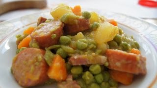 winterliche deftige Erbsensuppe Eintopf  Rezept mit Anleitung [upl. by Asoj]