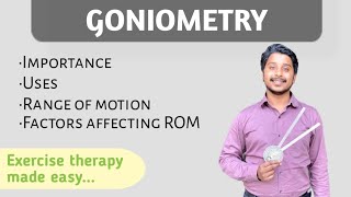 Goniometry part1  Exercise Therapy  Physiotherapy [upl. by Poland]