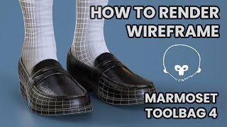 How to Render Wireframe in Marmoset Toolbag 4 [upl. by Catie]