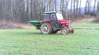 nawóz na pszenice 2015 MASSEY FERGUSON 255 AMAZONE ZAF 603 FORD 6410 [upl. by Vez]