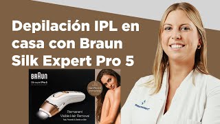 Depilación IPL en casa con Braun Silk Expert Pro 5  Farmaciasdirect [upl. by Denver]