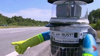 Hitchhiking Robot HitchBot Beheaded In Philly [upl. by Eceela155]