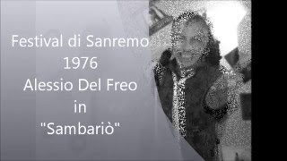 Sambariò Festival di Sanremo 1976 Drupi Cover [upl. by Eniamaj657]