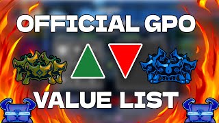 Official GPO trade value list [upl. by Eendyc]