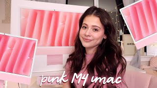 Pink M4 iMac Unboxing FINALLY A TRUE PINK🖥️💞₊˚⊹ [upl. by Yleoj937]