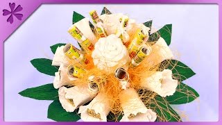 DIY Scratchcard candy bouquet for wedding ENG Subtitles  Speed up 226 [upl. by Correna]