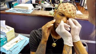 THE NOSE PIERCING SHOP MESSED UP TREY NOSE [upl. by Loggins42]