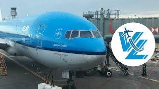 KLM World Business Class Boeing 777200 review [upl. by Etirugram]