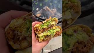 Chorizo Breakfast Burrito Recipe  Over The Fire Cooking by Derek Wolf [upl. by Crompton]