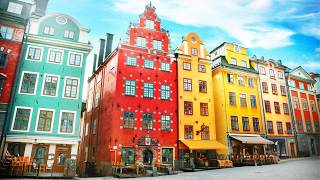 Weekend Vibes amp Fika in Stockholm’s Old Town Sunny July Walk  4K [upl. by Enilesoj]