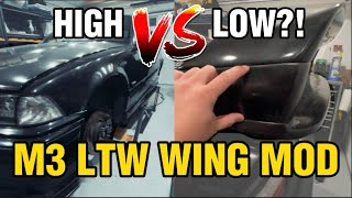 Project BMW E36 M3  Lowering the LTW Wing  Which Is Better [upl. by Sabino]